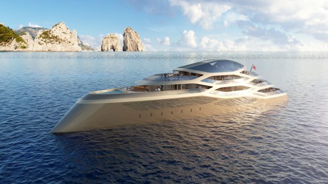 Benetti and Romero present the innovative mega yacht Se77antasette