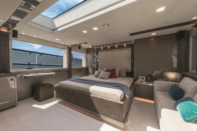 MCY 96 - Owners suite. Photo credit Monte Carlo Yachts