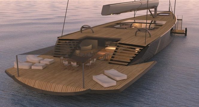 PROJECT MM78 - Aft view into Owner's suite