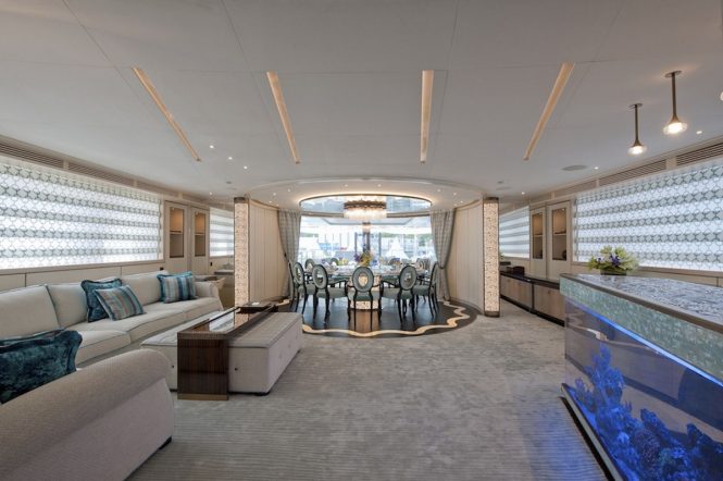 Skylounge aboard superyacht SCORPION