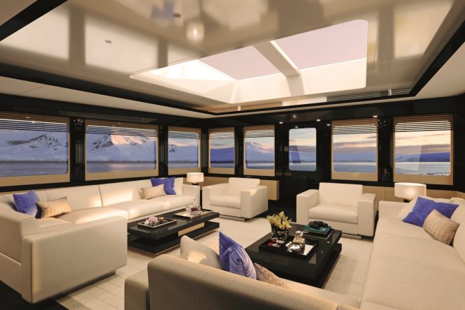 The forward observation lounge aboard the SeaXplorer 55