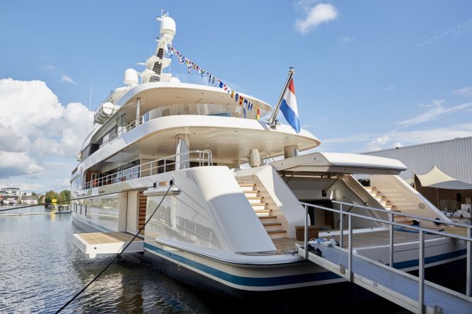 Expedition yacht SAMAYA - The subtle pink hues are revealed at sunset