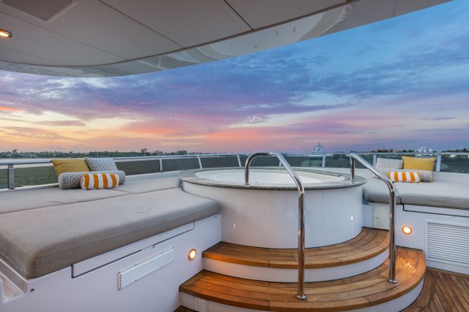 Jacuzzi at sunset