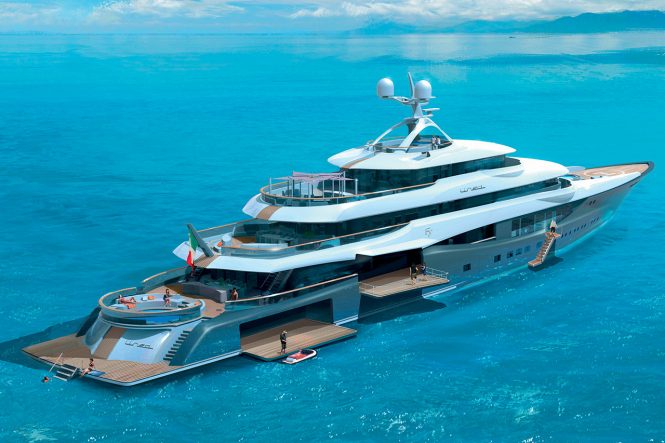 Luxury yacht LINEA - Aft view