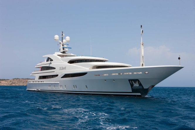 Charter M/Y St David in the Indian Ocean and to the Abu Dhabi Grand Prix