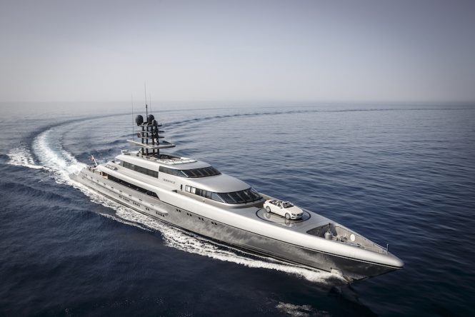 77m M/Y SILVER FAST available for charter to the Abu Dhabi Grand Prix and the Indian Ocean