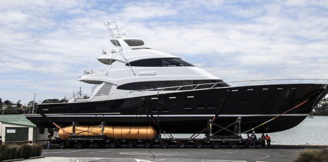 Yachting Developments launched 39.5m Sportfisher Hull 1015