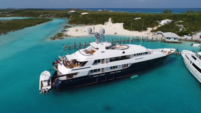 Choose superyacht Broadwater for your winter charter in the Caribbean and Bahamas