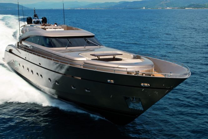 Charter speedy superyacht Musa among the Western Mediterranean isles
