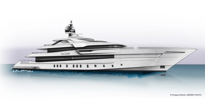 New 60m Heesen motor yacht project FALCON (hull YN 19360) designed by Omega Architects sold