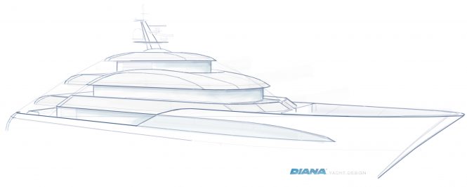 Diana Yacht Design reveals 55m luxury yacht concept Bluebird  