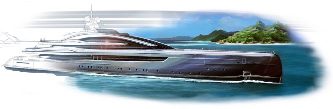 New 100m CROSSBOW Superyacht Concept by Hydro Tec