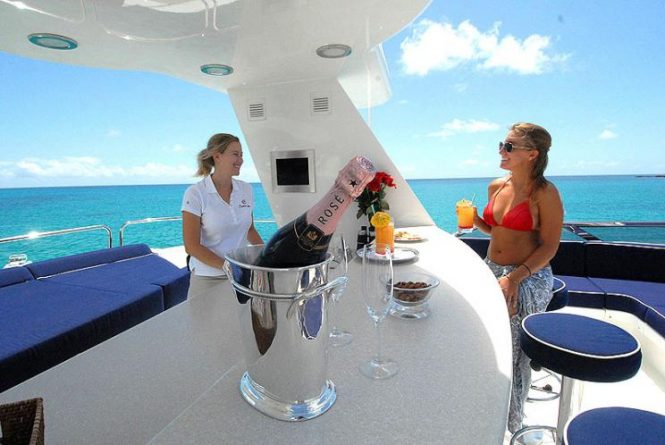 Enjoying a cocktail