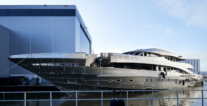 Heesen joins hull and superstructure of superyacht Project Aster