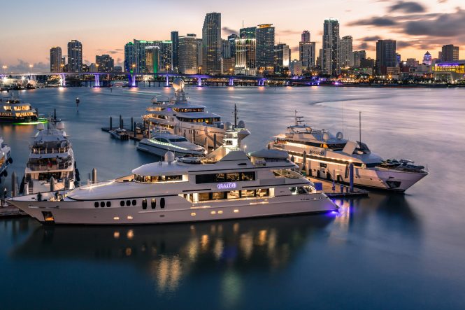 The superyachts in attendance at the Miami Yacht Show
