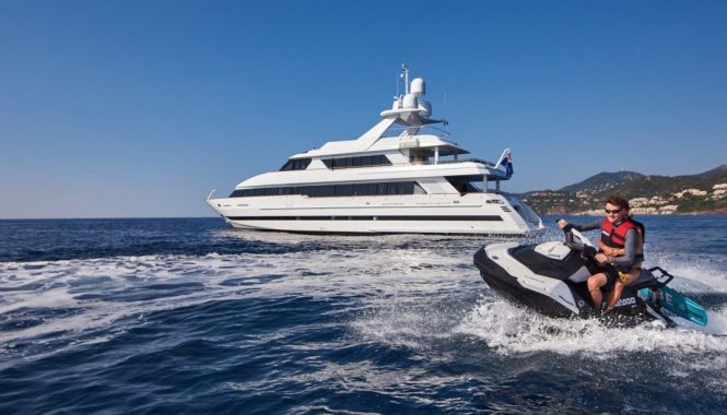 Charter superyacht Castellina to the Red Bull Air Race in Cannes