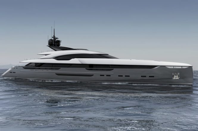 Superyacht UTOPIA IV launch at Rossinavi shipyard in Pisa