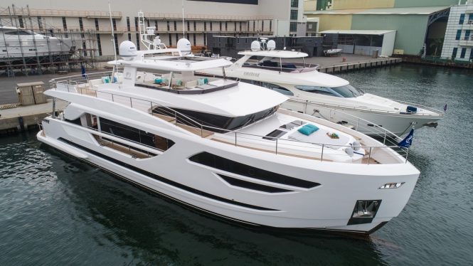 26m Sunrise launched by Horizon Yachts