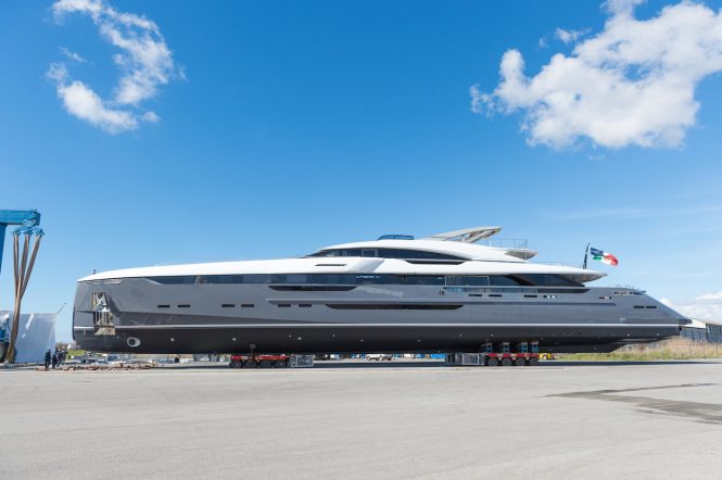 Photos from the launch of Rossinavi superyacht UTOPIA IV