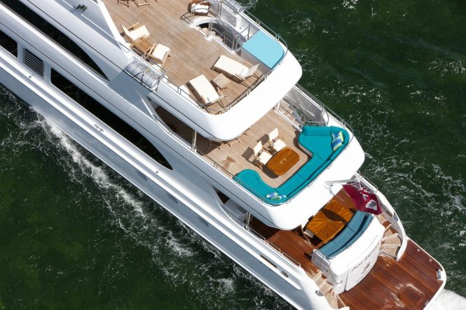 aerial view of the decks