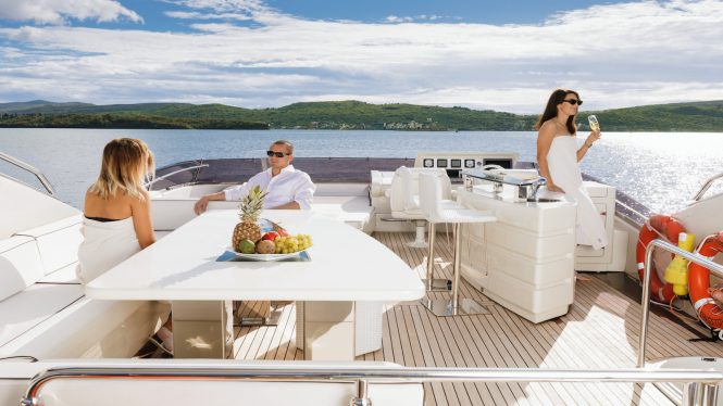 sun deck with bar