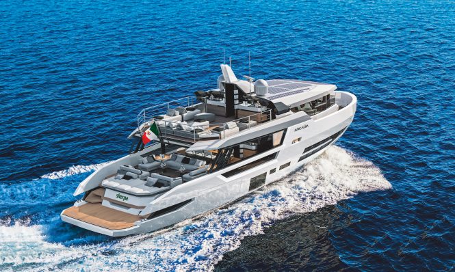 First Sherpa XL motor yacht from Arcadia Yachts currently under construction