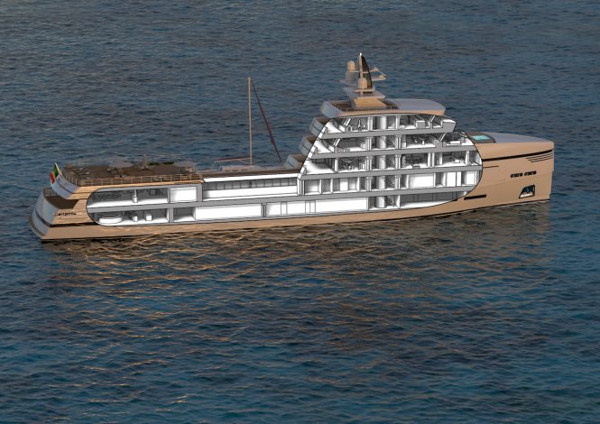 Tommaso Spadolini reveals layout and interiors of new 85m Rosetti Superyachts supply vessel concept