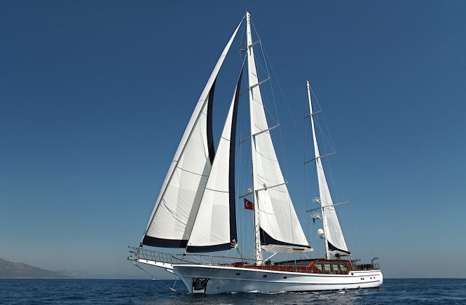 No Delivery Fees for Sardinia and Corsica yacht charter aboard 43m S/Y CLEAR EYES
