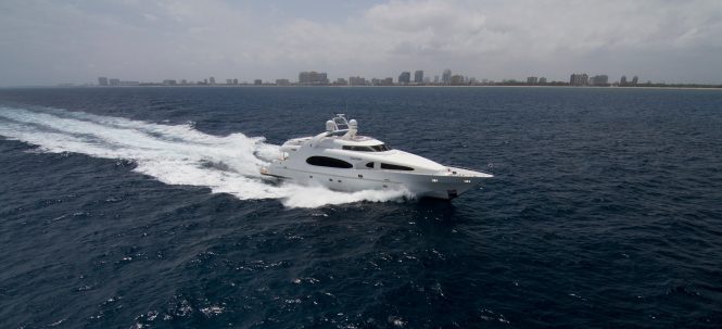 No Delivery Fees with 36m CHARISMA available for yacht charters in the Bahamas