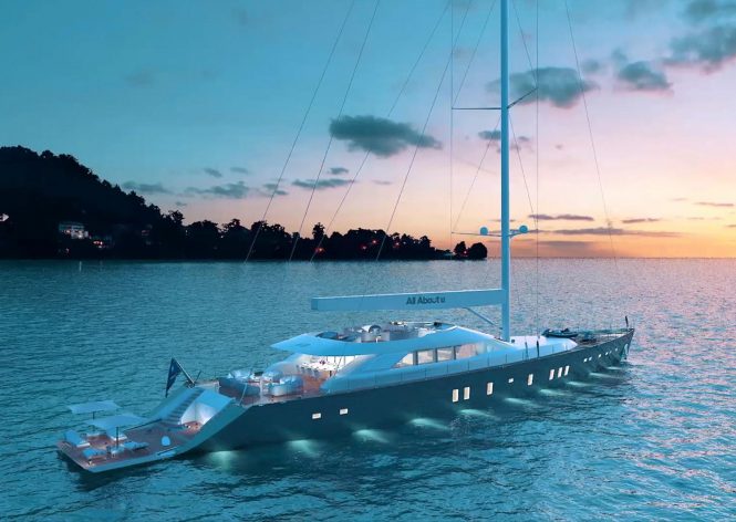 50m Yacht ALL ABOUT U hits the water in Turkey