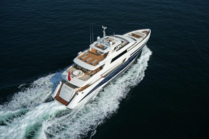 Aerial view showing her decks