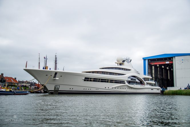 Micheal Leach-designed 110m Feadship Mega Yacht hull 1007 Launched