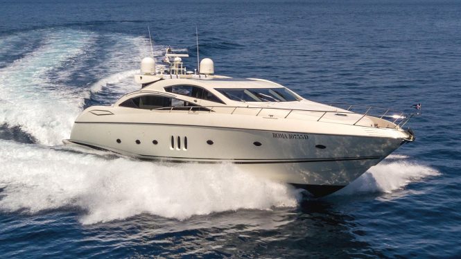 25m Sunseeker Predator OCTAVIA includes berth in weekly rate in Sardinia’s Porto Cervo