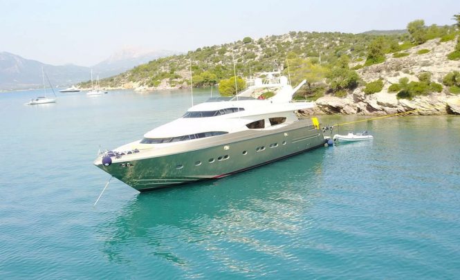 29m motor yacht ZAMBEZI offering 10% off crewed luxury charters in Greece