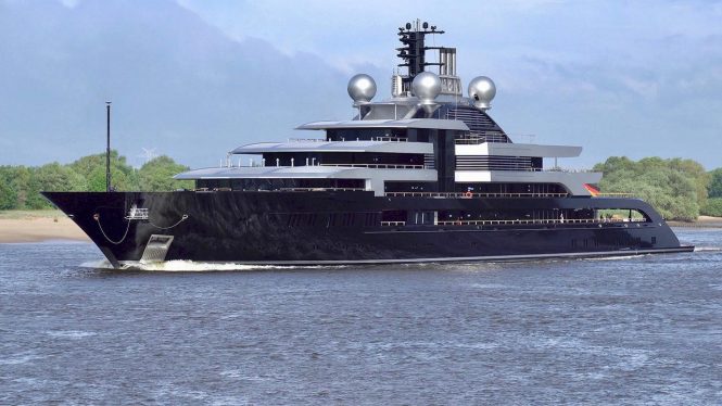 Watch: 135m Lurssen Yacht PROJECT THUNDER comes back from sea trials