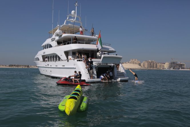 DXB with water toys