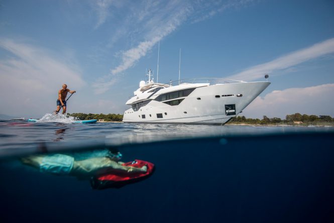 35m Sunseeker charter yacht FLEUR offering 15% off in South of France