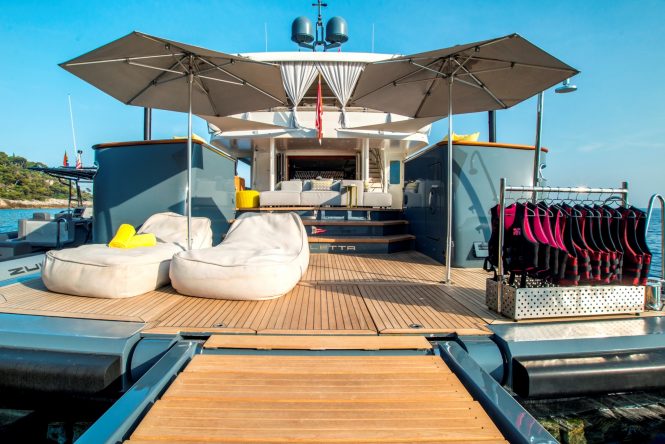 Fantastic beach club with great selection of water toys and access to water