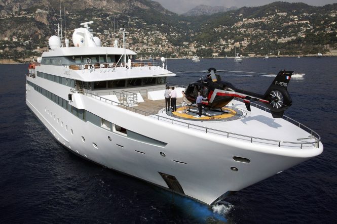 Don’t miss the Mediterranean charter special with imposing 90m LAUREN L mega yacht