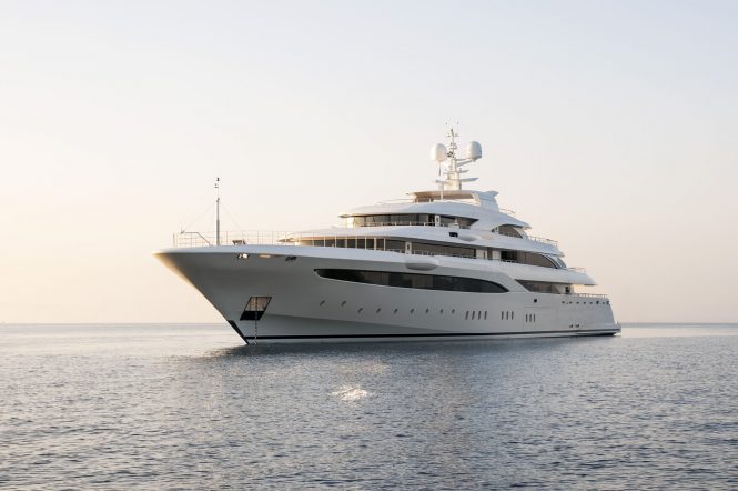 85m mega yacht O’PTASIA offering special charter rate in Athens, Greece