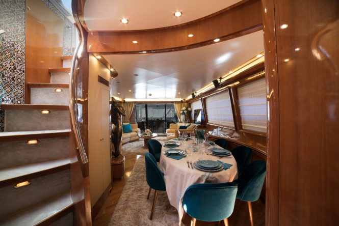 Saloon offering formal dining and inviting ambience to relax