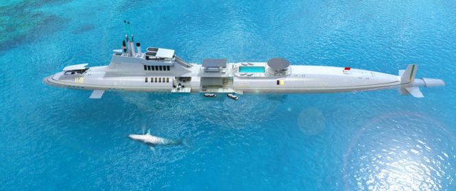 Futuristic 135m submersible luxury yacht for you and your friends