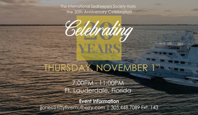 International SeaKeepers Society to Celebrate 20th Anniversary at Founders 2018 Event