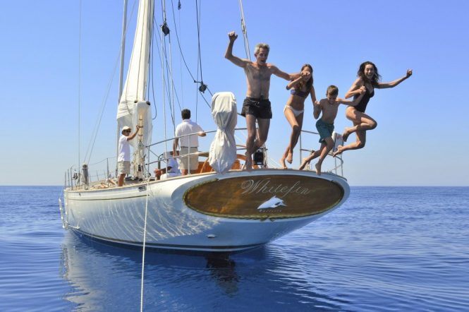 Classic sailing yacht WHITEFIN charter special around Sardinia and Corsica