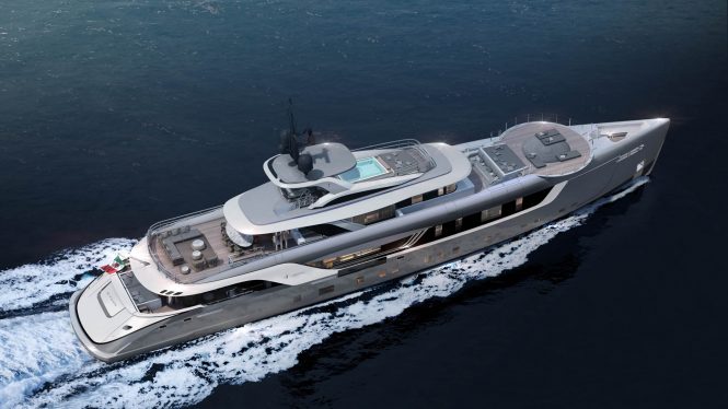 55m Superyacht S-Force under construction at Admiral Yachts