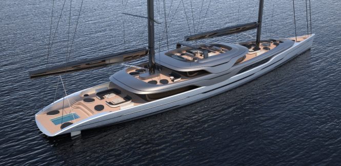 93m Innovative Sailing Yacht RIPPLE by Van Geest & Rob Doyle