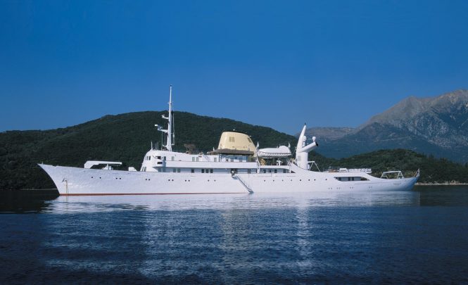 Celebrate legendary CHRISTINA O’s 75th birthday on a Caribbean and Bahamas yacht charter