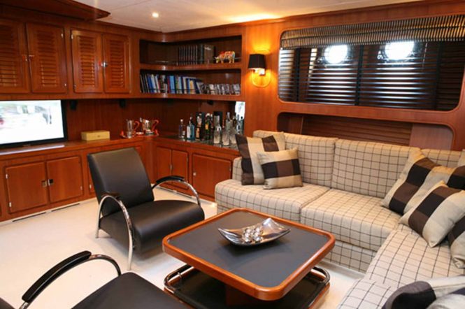 Inviting saloon with seating area to socialise