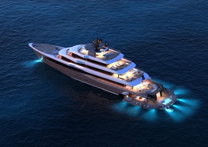 The impressive 70-metre superyacht project MOONFLOWER by Nauta Yachts