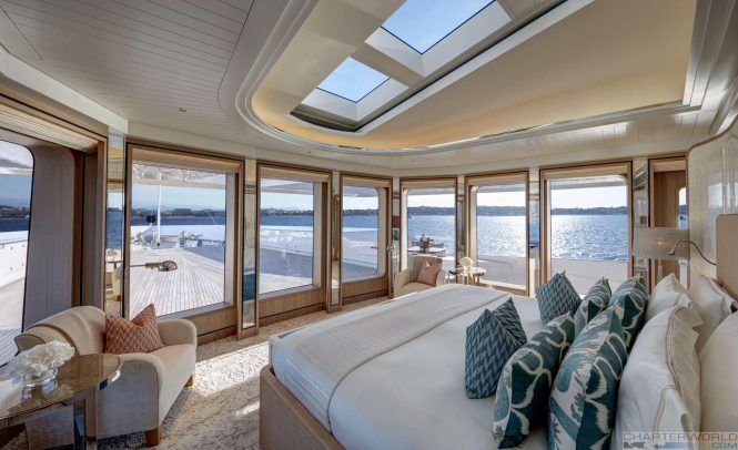 Master suite with fabulous views - Photo credit Feadship